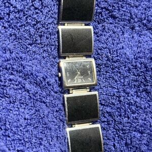 Fossil Black and Silver Square Watch